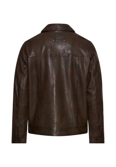 Късо кожено яке с джобове Camel Active