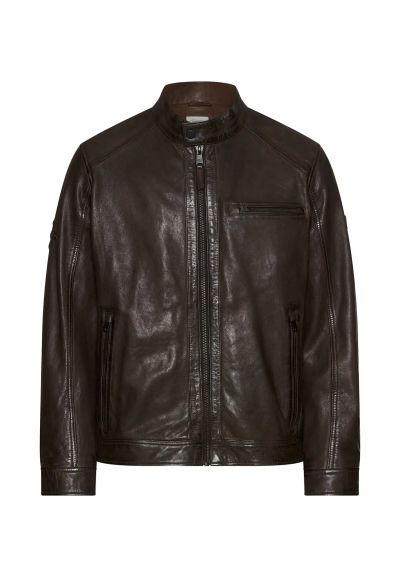 Тъмно кафяво кожено яке Camel Active