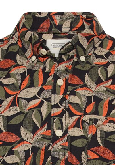 Риза с къс ръкав Camel Active, десен на листа