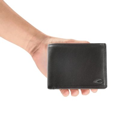 Черен кожен портфейл Camel Active