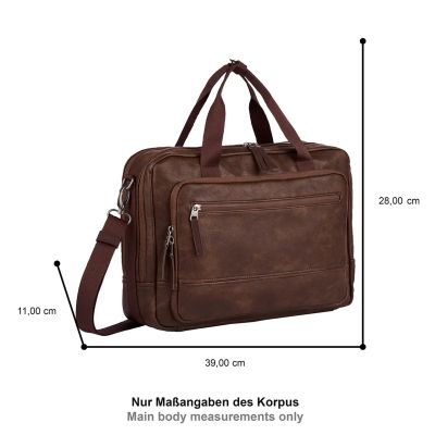 Кафява бизнес чанта Camel Active от еко кожа