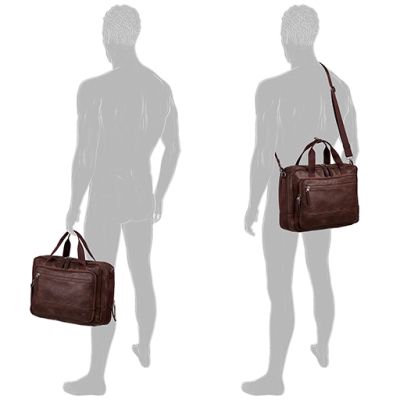 Кафява бизнес чанта Camel Active от еко кожа