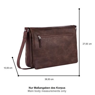 Кафява пощальонска чанта Camel Active от еко кожа