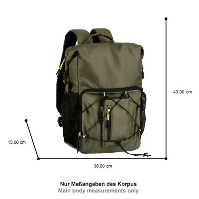 Олекотена раница Camel Active в цвят каки