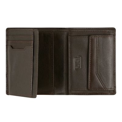 Кафяв вертикален портфейл Camel Active