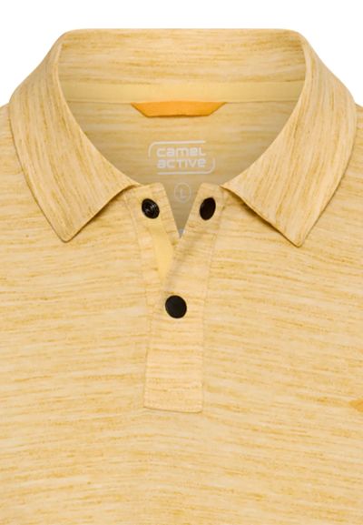 Жълта тениска с яка и копчета Camel Active