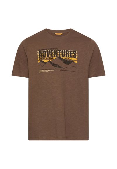 Кафява тениска Camel Active, с принт