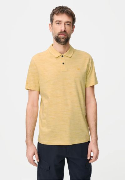 Жълта тениска с яка и копчета Camel Active