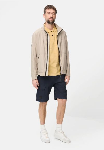 Жълта тениска с яка и копчета Camel Active