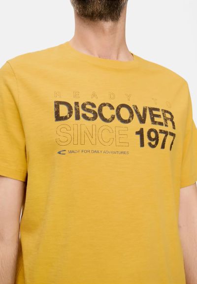 Жълта тениска Camel Active, с принт