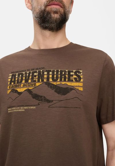 Кафява тениска Camel Active, с принт