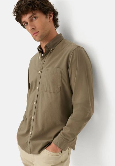 Едноцветна риза Camel Active с еластан