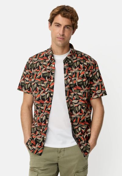 Риза с къс ръкав Camel Active, десен на листа