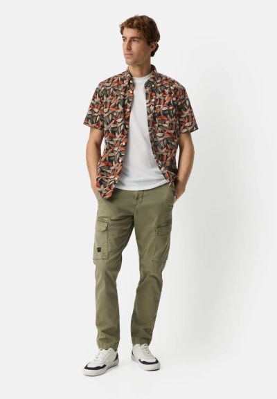 Риза с къс ръкав Camel Active, десен на листа