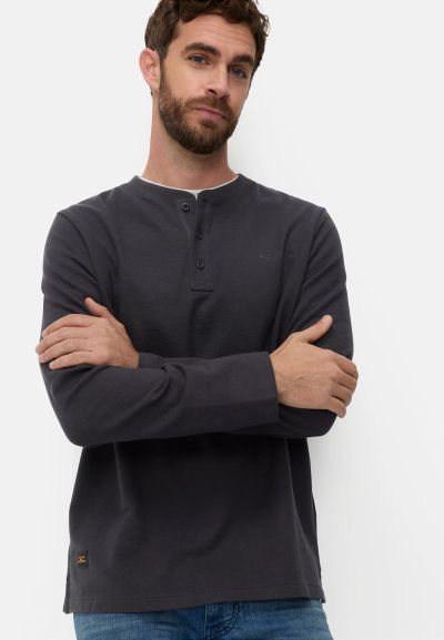 Едноцветна блуза с копчета Camel Active