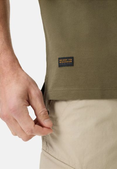 Зелена тениска с яка Camel Active