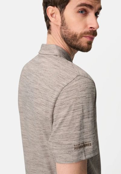 Тениска с яка и копчета Camel Active