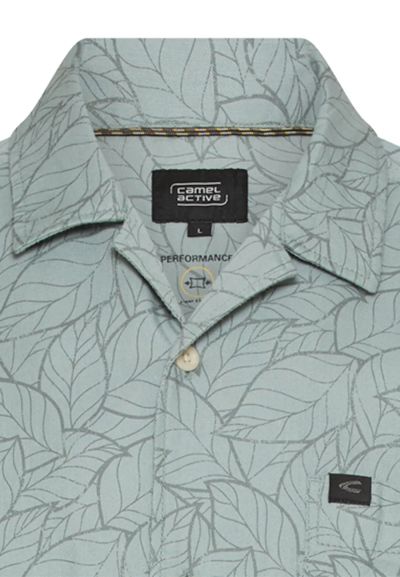 Риза с къс ръкав Camel Active, десен на листа