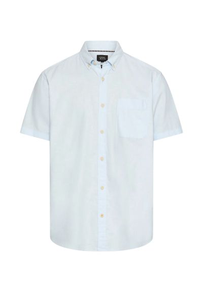 Синя риза с къс ръкав Camel Active, лен и памук