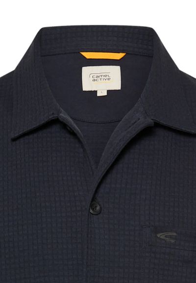 Тъмно синя риза от трико Camel Active