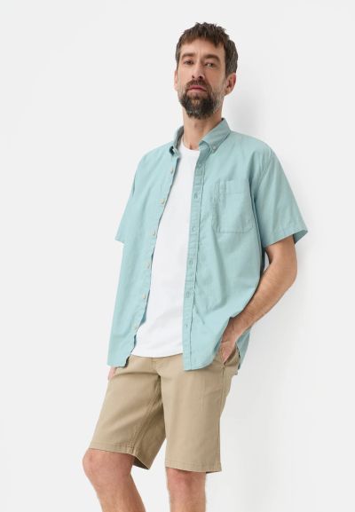 Риза с къс ръкав Camel Active, лен и памук