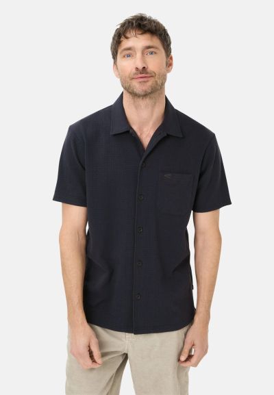 Тъмно синя риза от трико Camel Active