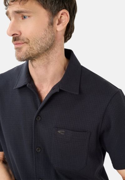 Тъмно синя риза от трико Camel Active