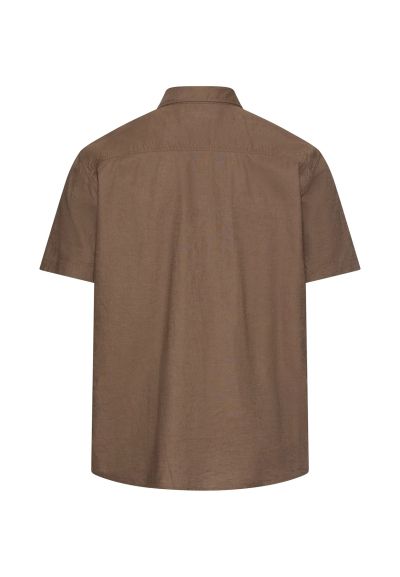 Кафява риза Camel Active, лен и памук