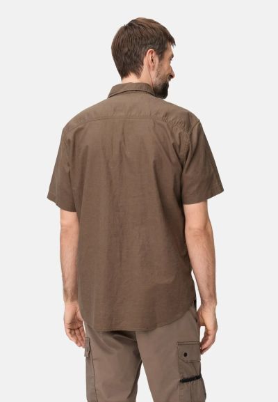 Кафява риза Camel Active, лен и памук