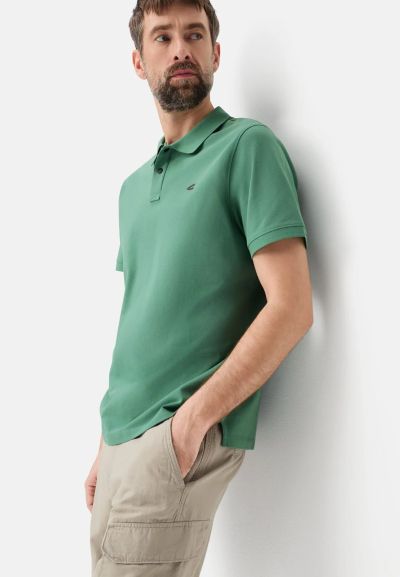 Зелена тениска с яка Camel Active