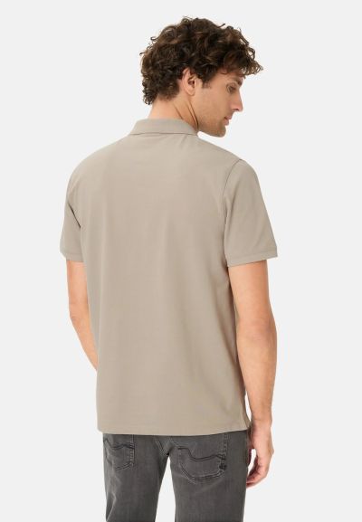 Бежова тениска с яка Camel Active