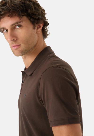 Кафява тениска с яка Camel Active