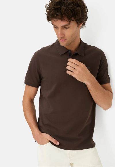 Кафява тениска с яка Camel Active