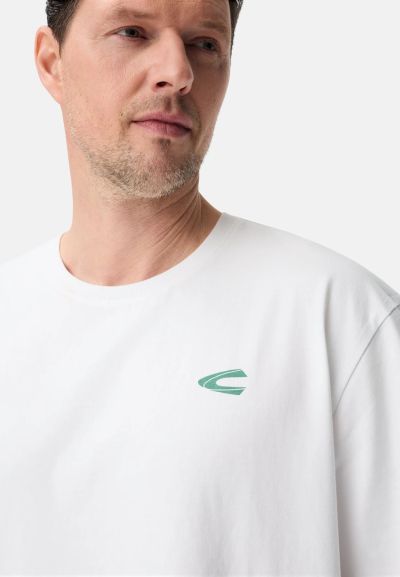 Бяла принтирана тениска Camel Active