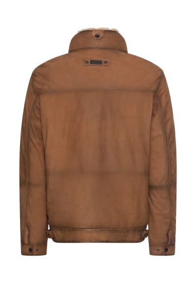 Кафяво модерно кожено яке Camel Active