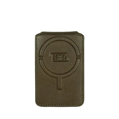 Зелен мини портфейл Camel Active с магнит за телефон