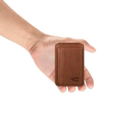 Кафяв мини портфейл Camel Active с магнит за телефон