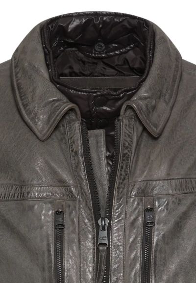 Сиво кожено яке Camel Active