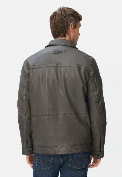 Сиво кожено яке Camel Active