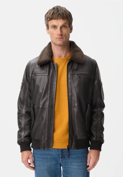 Кожено яке Camel Active с подвижна яка