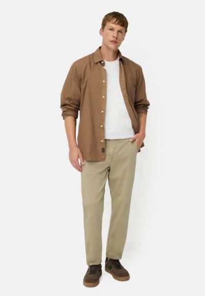 Кафява риза с дълъг ръкав Camel Active