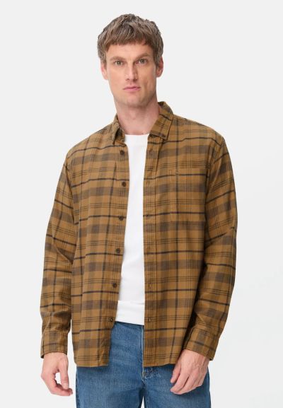 Кафява карирана риза Camel Active