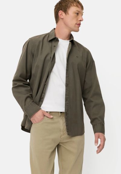 Кафява риза с дълъг ръкав Camel Active