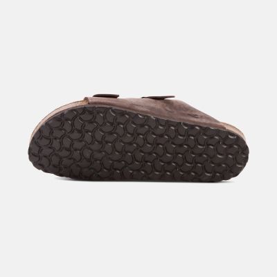 Кафяви кожени чехли Camel Active