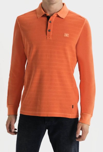 Оранжева блуза с дълъг ръкав Camel Active,яка и копчета