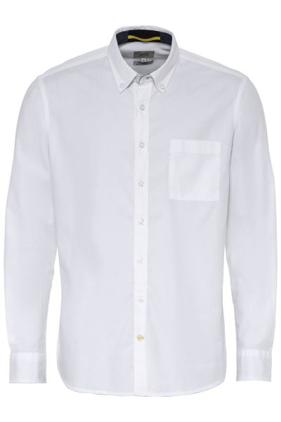 Едноцветна риза Camel Active с един джоб, бяла