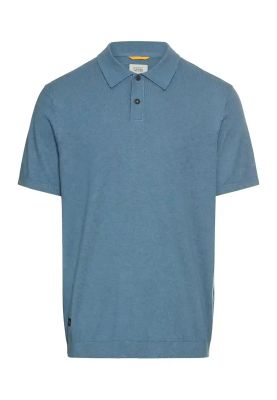 Синя плетена блуза с яка Camel Active