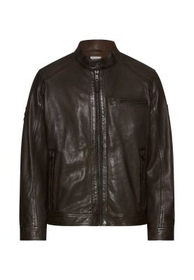 Тъмно кафяво кожено яке Camel Active